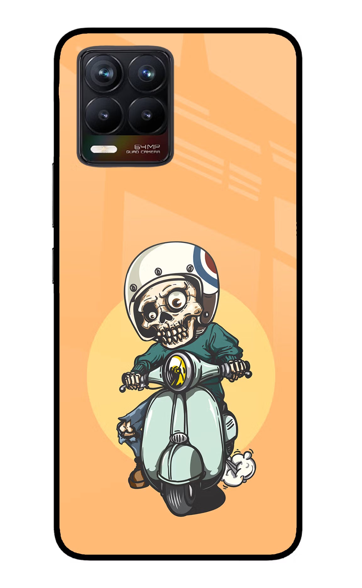Undead Biker Realme 8/8 Pro (not 5G) Glass Case Back Cover by Casekaro