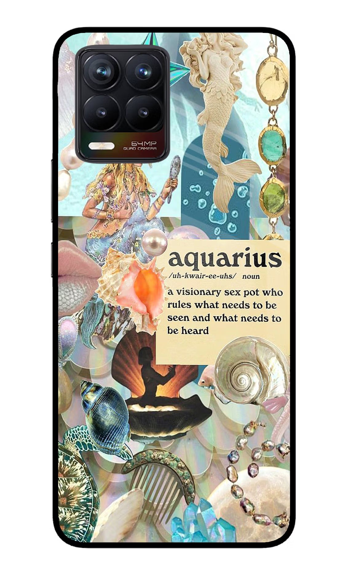 Aquarius Zodiac Realme 8/8 Pro (not 5G) Glass Case