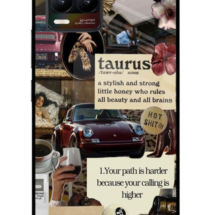 Taurus Zodiac Realme 8/8 Pro (not 5G) Glass Case Back Cover by Casekaro