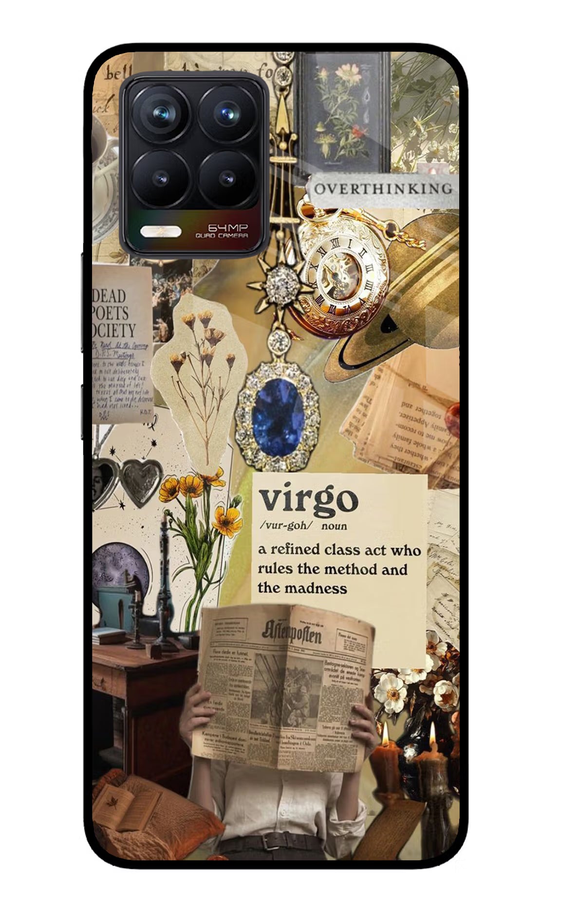 Virgo Zodiac Realme 8/8 Pro (not 5G) Glass Case Back Cover by Casekaro
