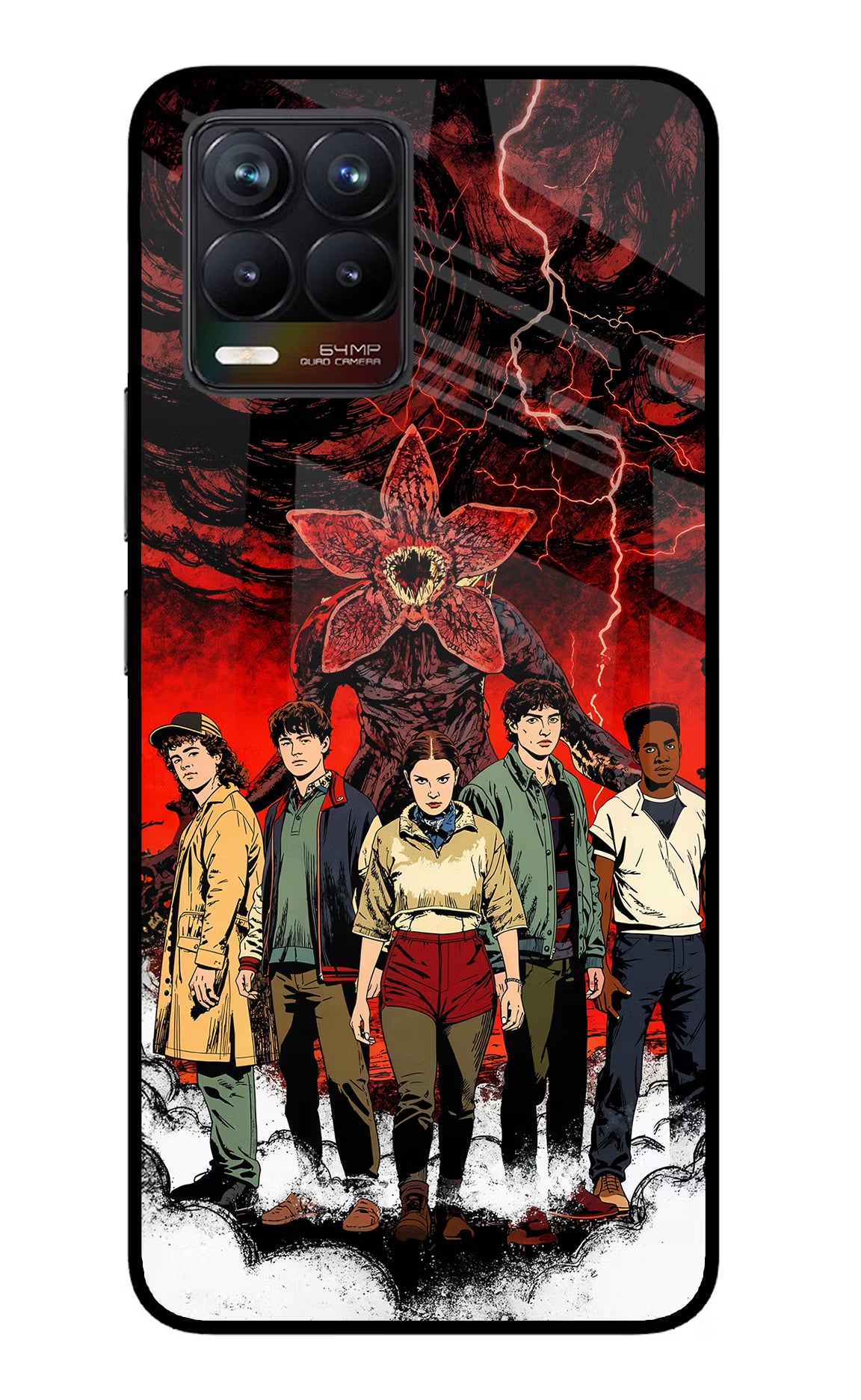 Ordinary Things Characters Realme 8/8 Pro (not 5G) Glass Case Back Cover by Casekaro
