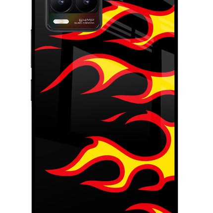 Side Sweep Flames Realme 8/8 Pro (not 5G) Glass Case