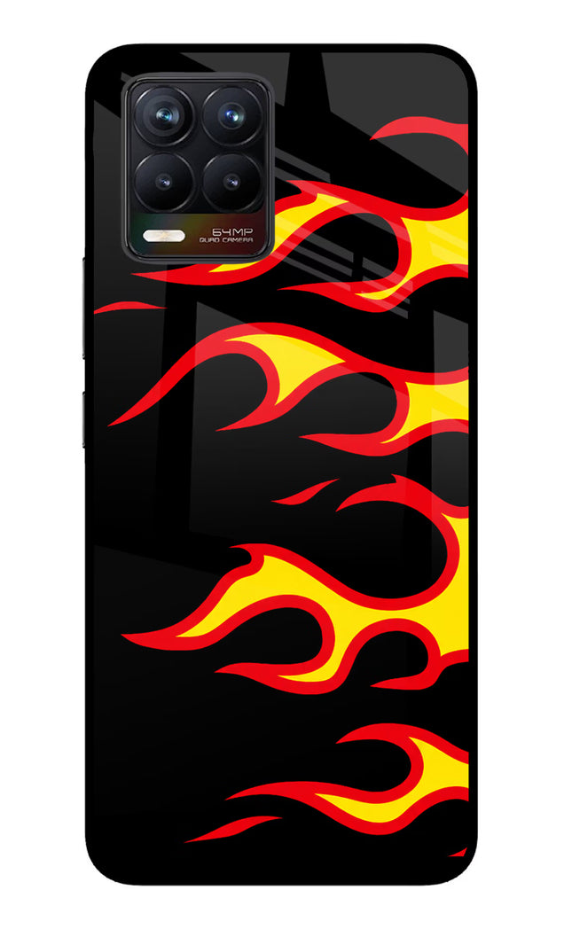 Side Sweep Flames Realme 8/8 Pro (not 5G) Glass Case
