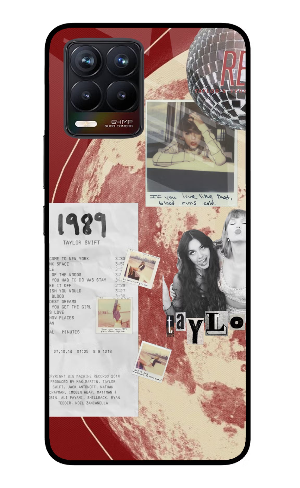 Taylor Swift Realme 8/8 Pro (not 5G) Glass Case Back Cover by Casekaro