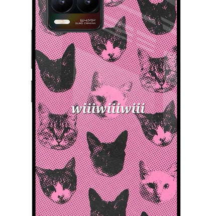 Pink Cats Realme 8/8 Pro (not 5G) Glass Case