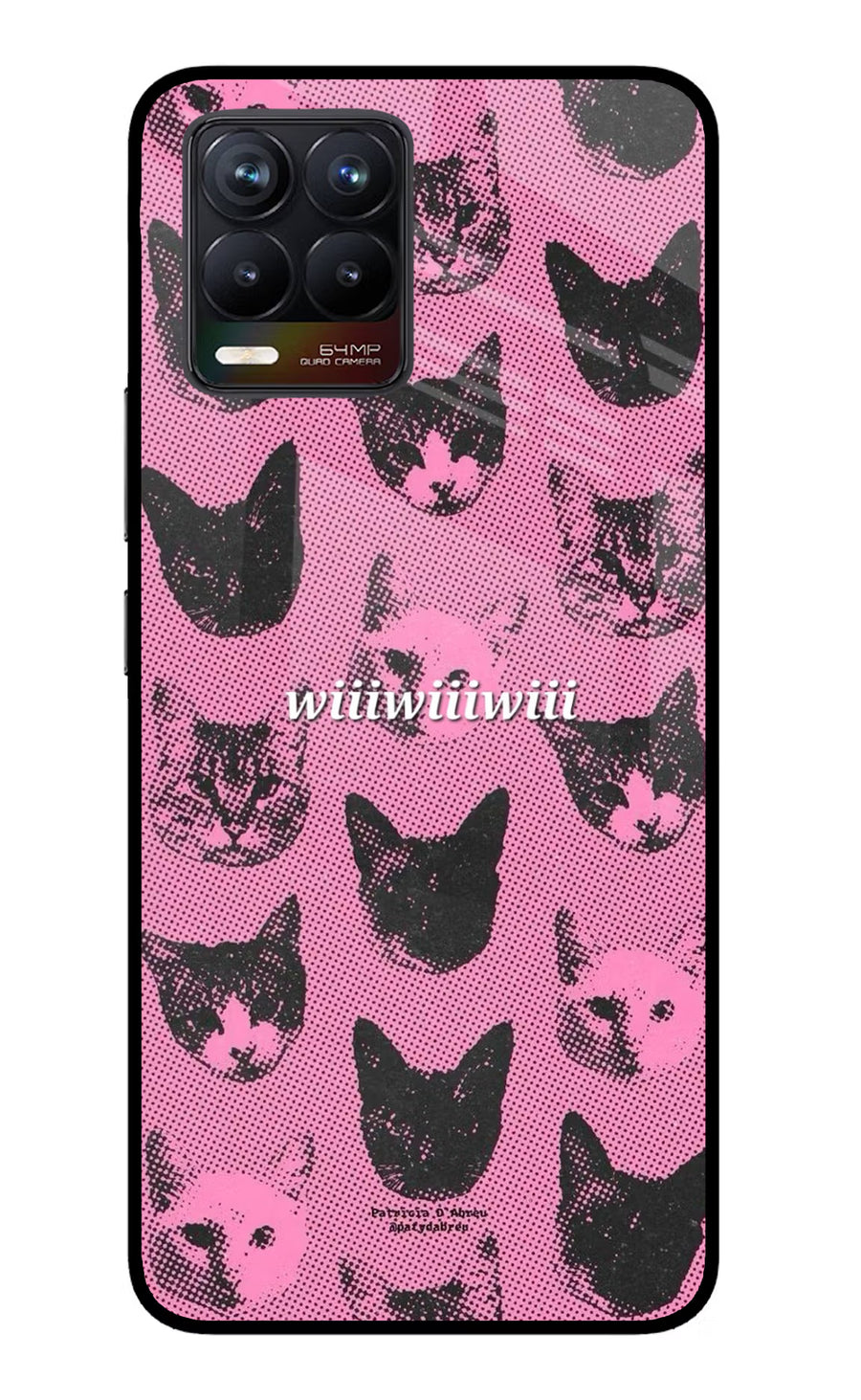 Pink Cats Realme 8/8 Pro (not 5G) Back Cover, Glass case