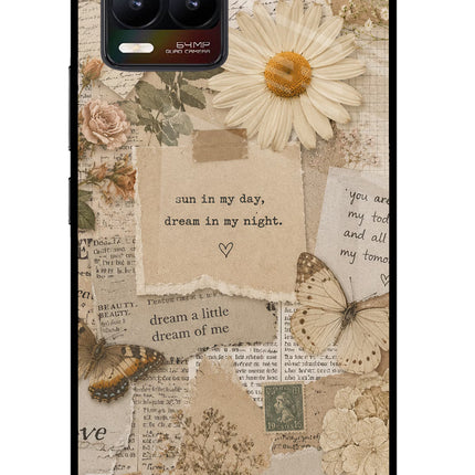 Vintage case Realme 8/8 Pro (not 5G) Glass Case Back Cover by Casekaro