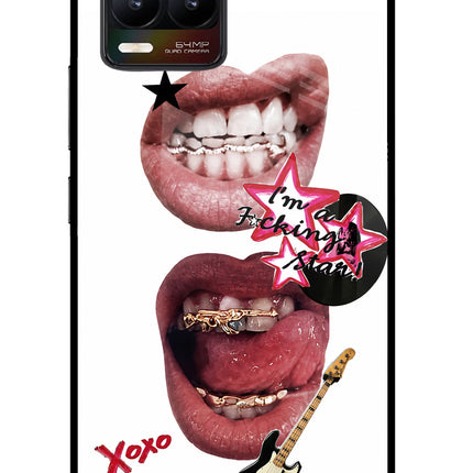Rockstar Realme 8/8 Pro (not 5G) Glass Case Back Cover by Casekaro
