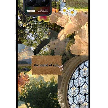 Rain Realme 8/8 Pro (not 5G) Glass Case Back Cover by Casekaro