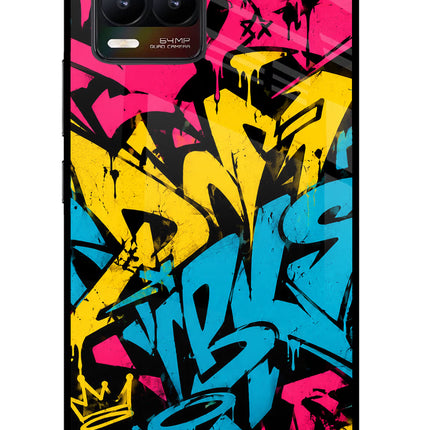 Graffiti Vibe Realme 8/8 Pro (not 5G) Glass Case Back Cover by Casekaro