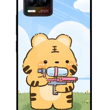 Tiger Treat Realme 8/8 Pro (not 5G) Glass Case Back Cover by Casekaro