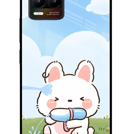 Bunny Treat Realme 8/8 Pro (not 5G) Glass Case Back Cover by Casekaro