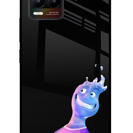Wade Wave Realme 8/8 Pro (not 5G) Glass Case Back Cover by Casekaro