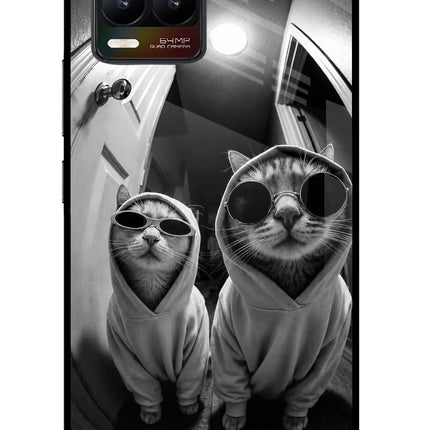 Hood Cats Realme 8/8 Pro (not 5G) Glass Case Back Cover by Casekaro