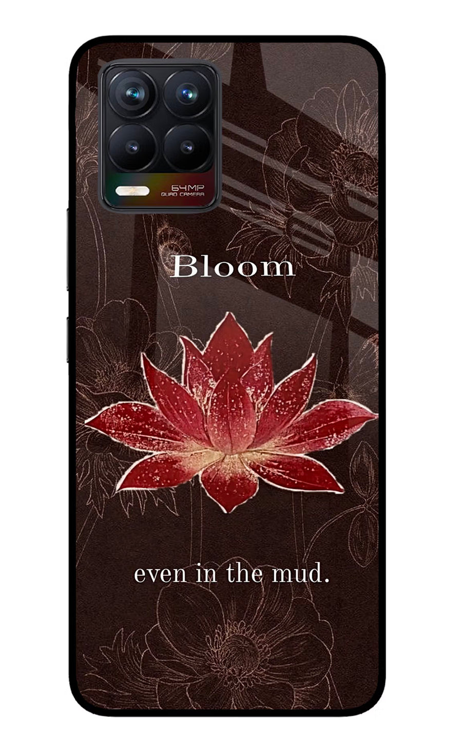 Bloom Realme 8/8 Pro (not 5G) Back Cover, Glass case