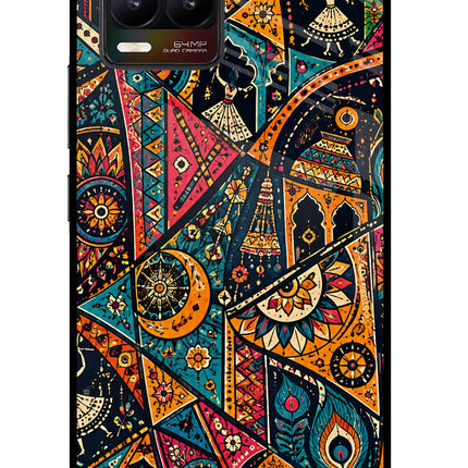 Folk Print Realme 8/8 Pro (not 5G) Glass Case