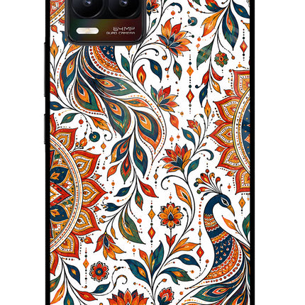 White Mayura Realme 8/8 Pro (not 5G) Glass Case