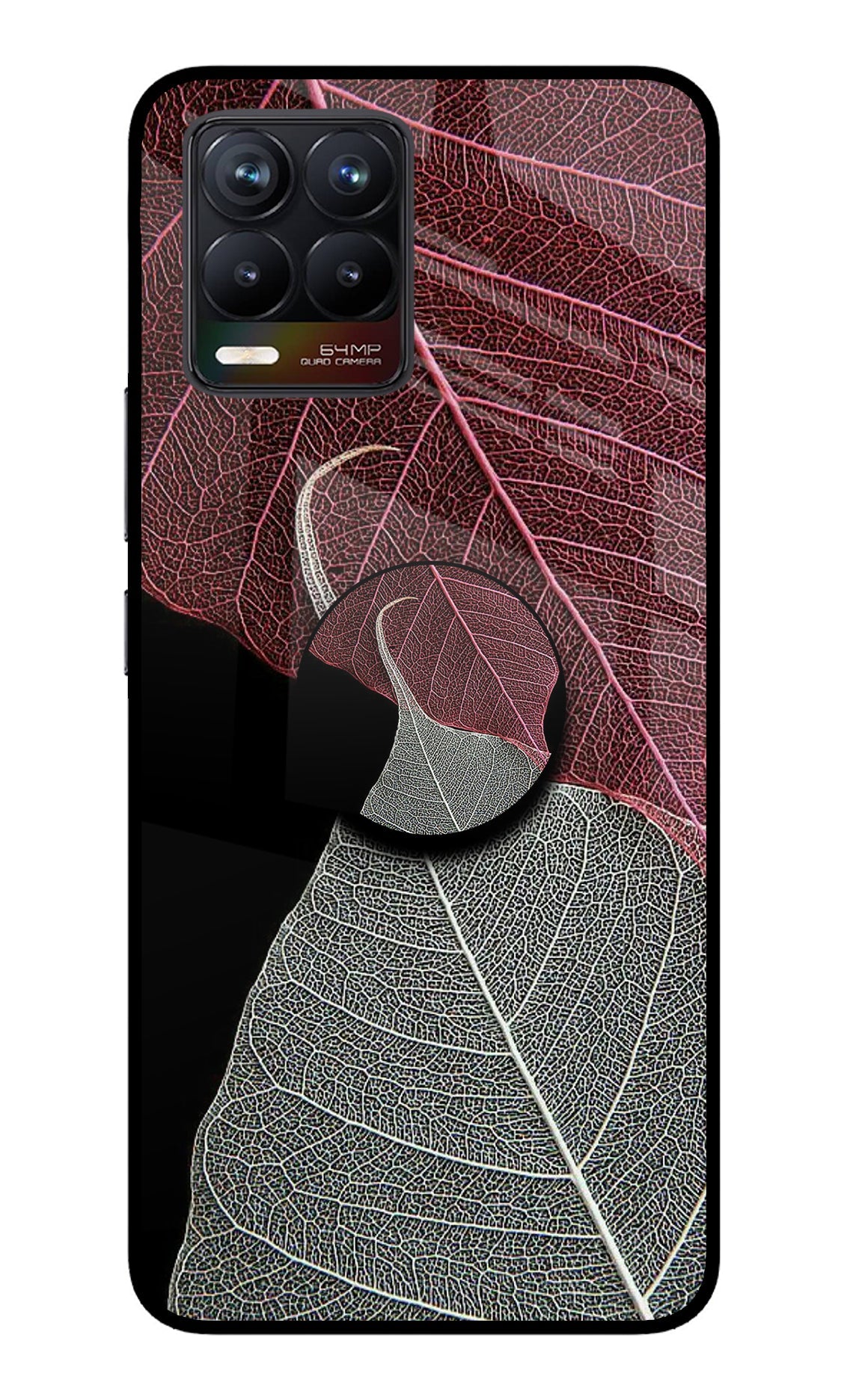 Leaf Pattern Realme 8/8 Pro (not 5G) Glass Case