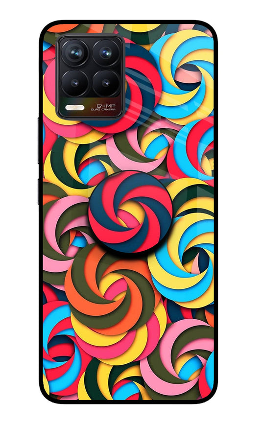 Spiral Pattern Realme 8/8 Pro (not 5G) Glass Case