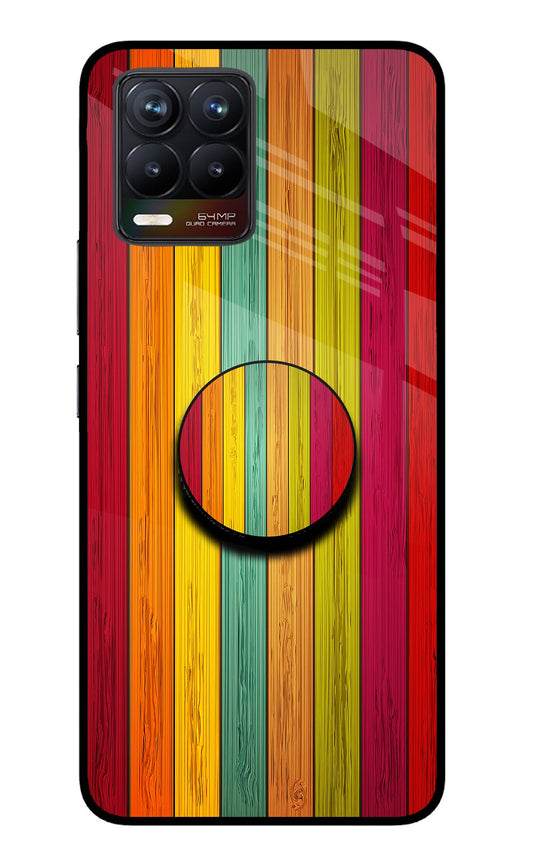 Multicolor Wooden Realme 8/8 Pro (not 5G) Glass Case