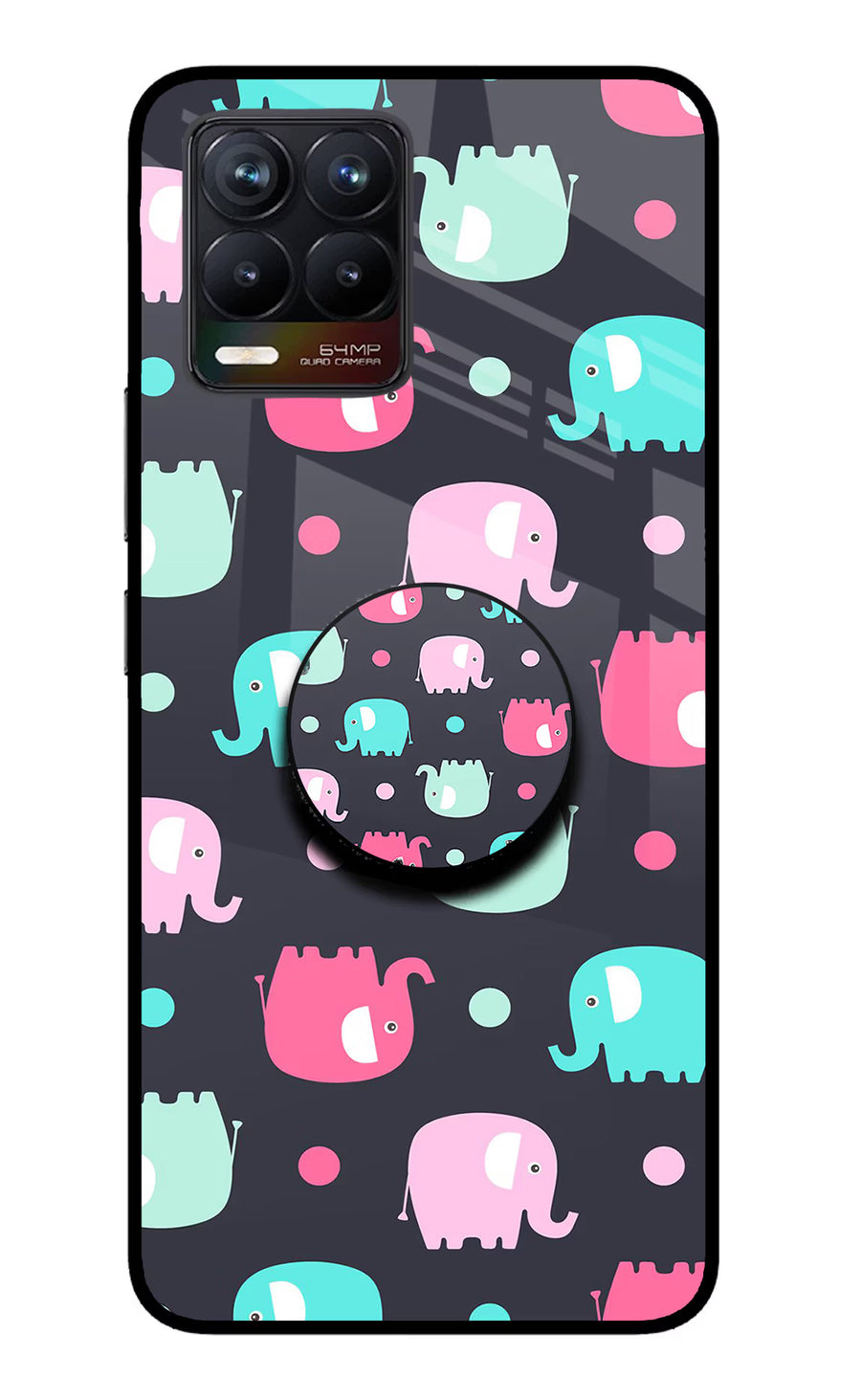 Baby Elephants Realme 8/8 Pro (not 5G) Pop Case, Glass case