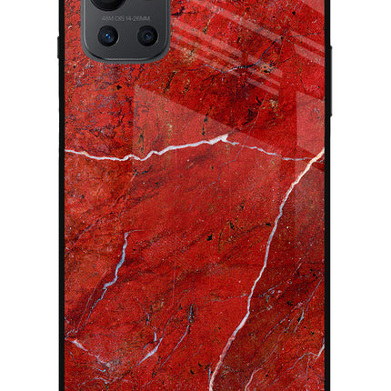 Red Marble Design Oneplus 9R Glass Case