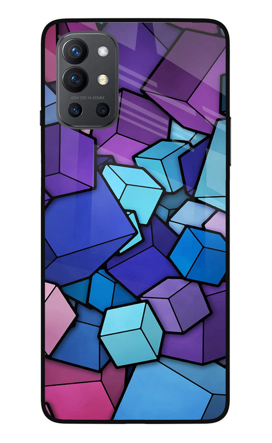 Cubic Abstract Oneplus 9R Glass Case