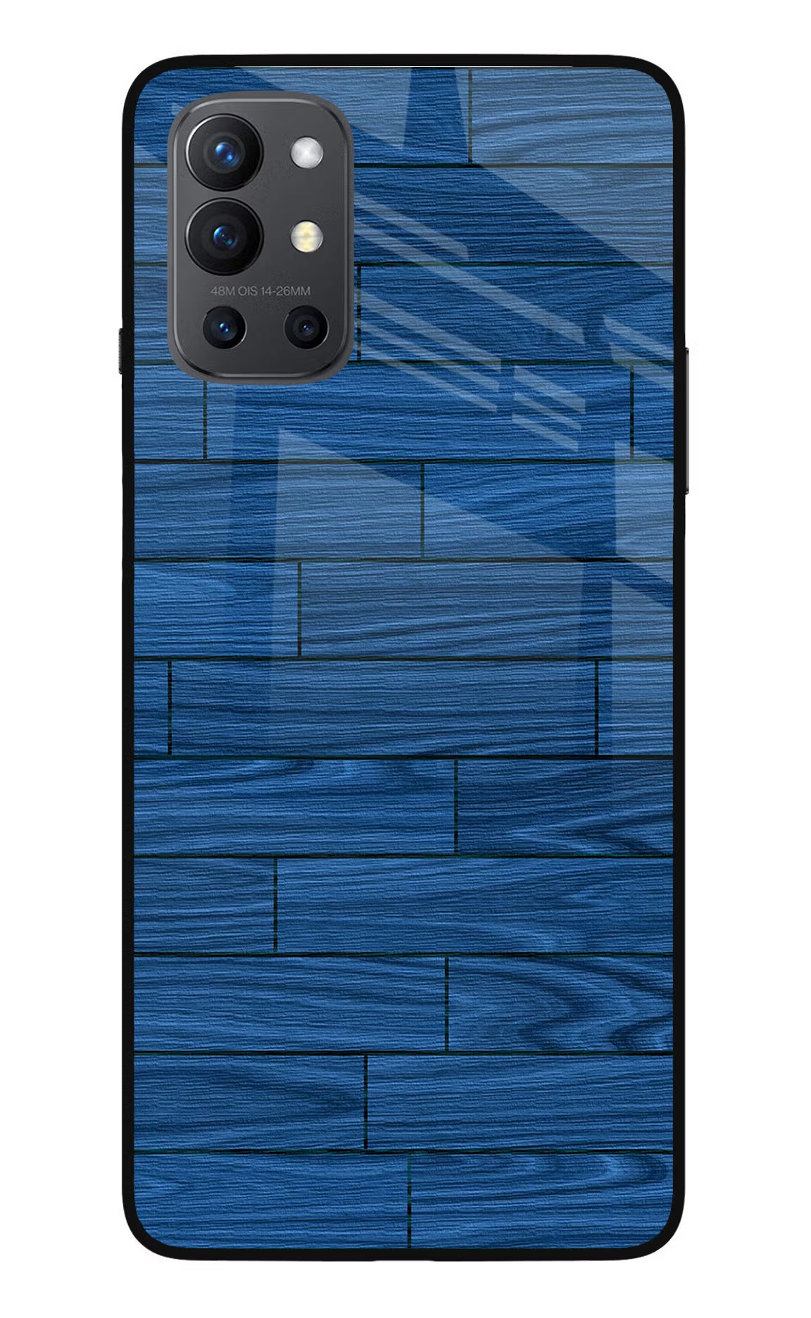 Wooden Texture Oneplus 9R Glass Case Back Cover by Casekaro