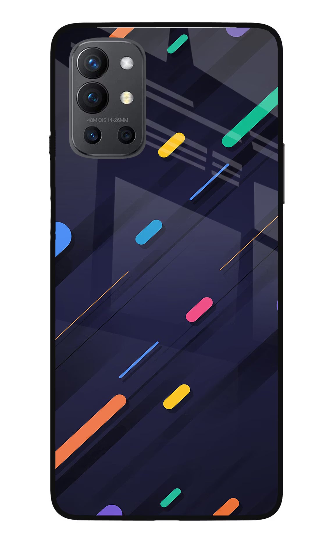 Abstract Design Oneplus 9R Glass Case Back Cover by Casekaro