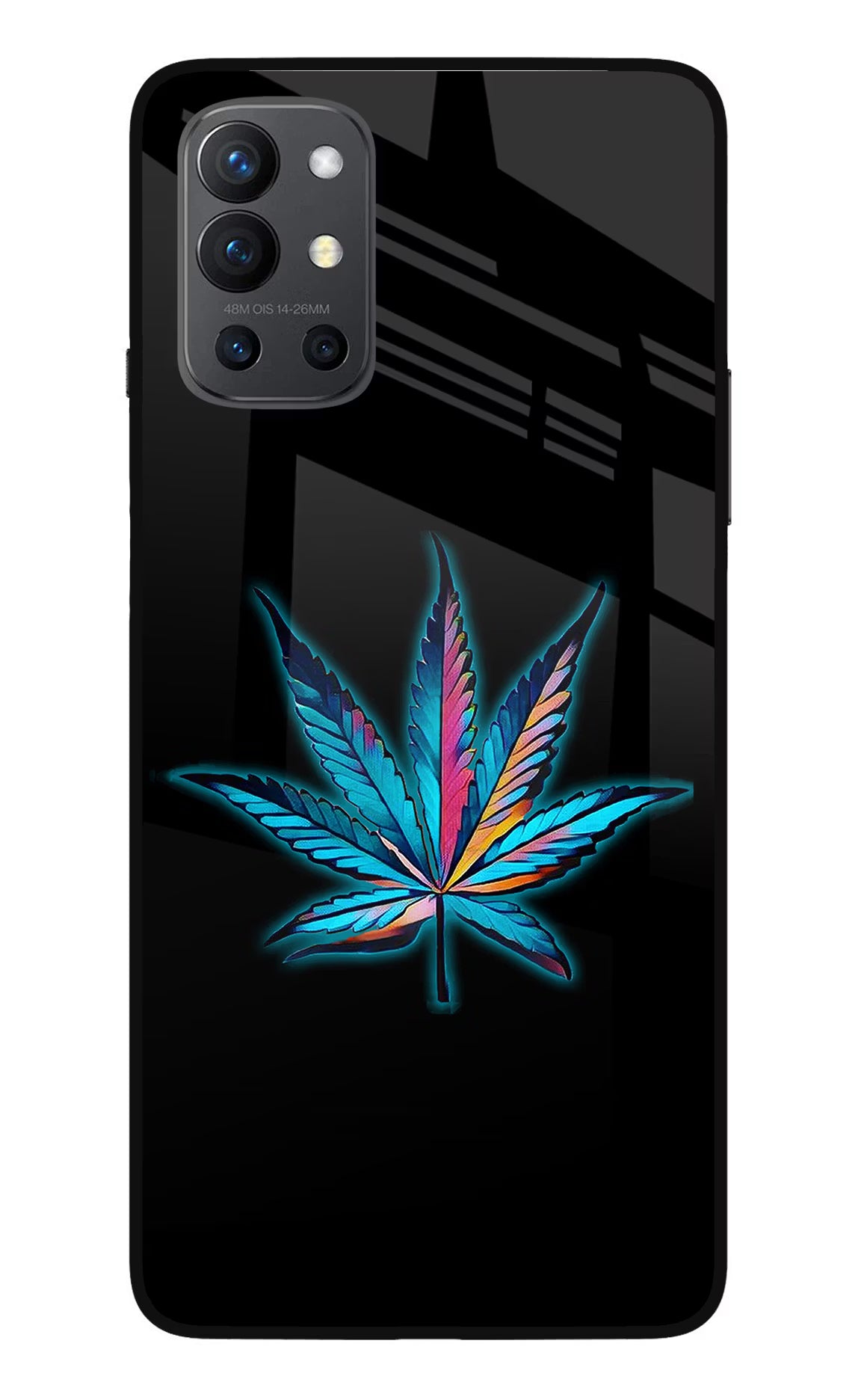 Weed Oneplus 9R Glass Case Back Cover by Casekaro