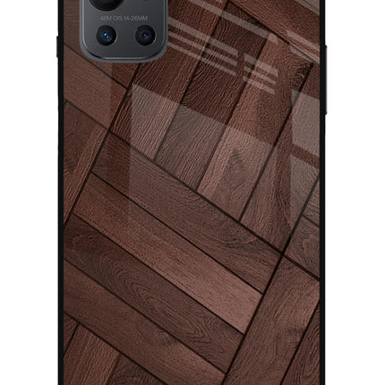 Wooden Texture Design Oneplus 9R Glass Case