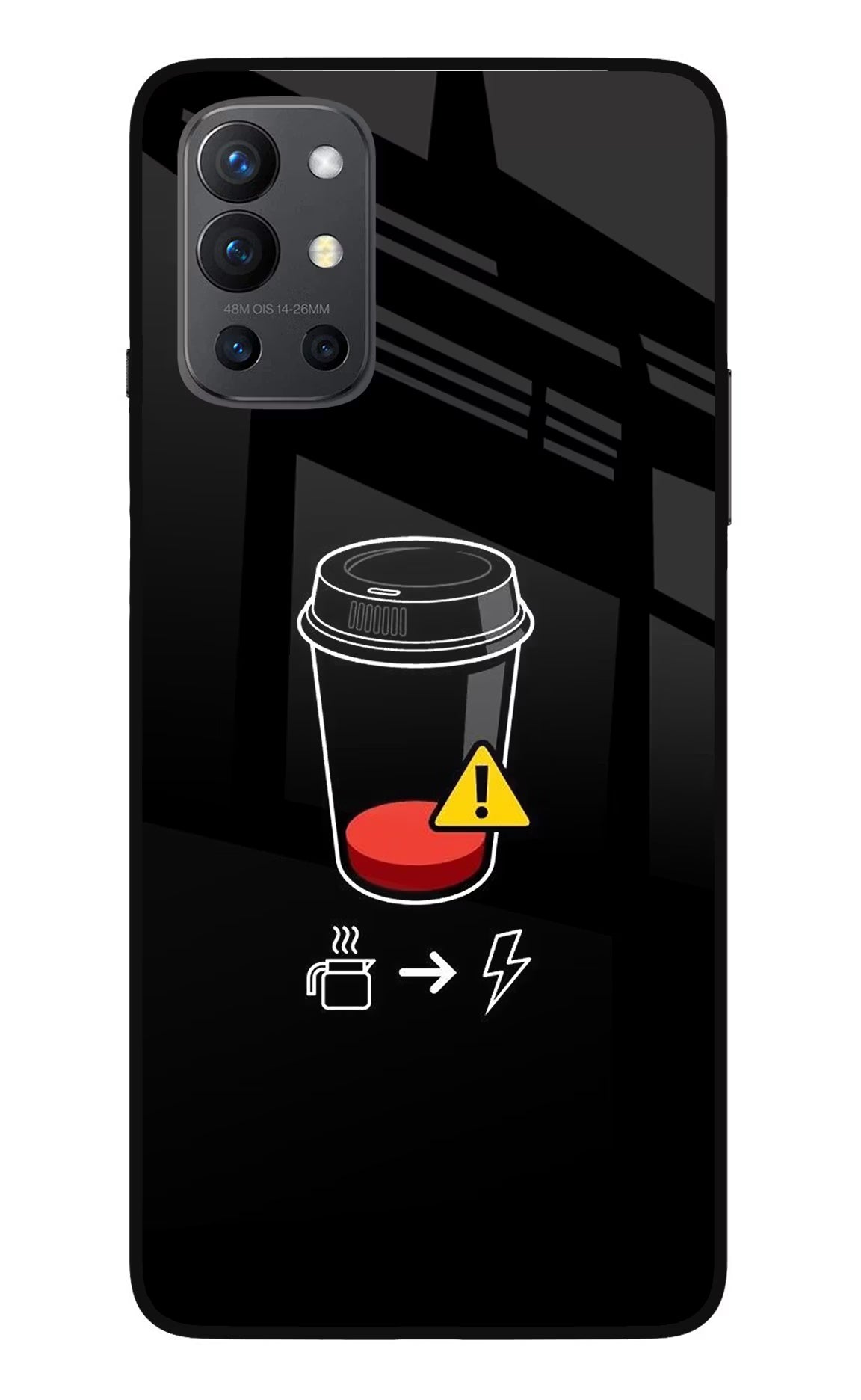 Coffee Oneplus 9R Glass Case Back Cover by Casekaro