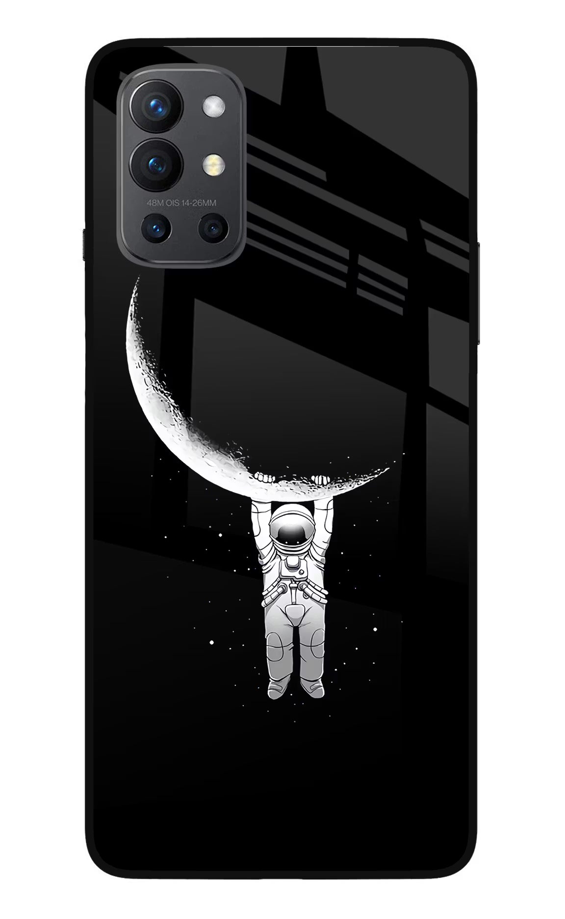Moon Space Oneplus 9R Glass Case Back Cover by Casekaro