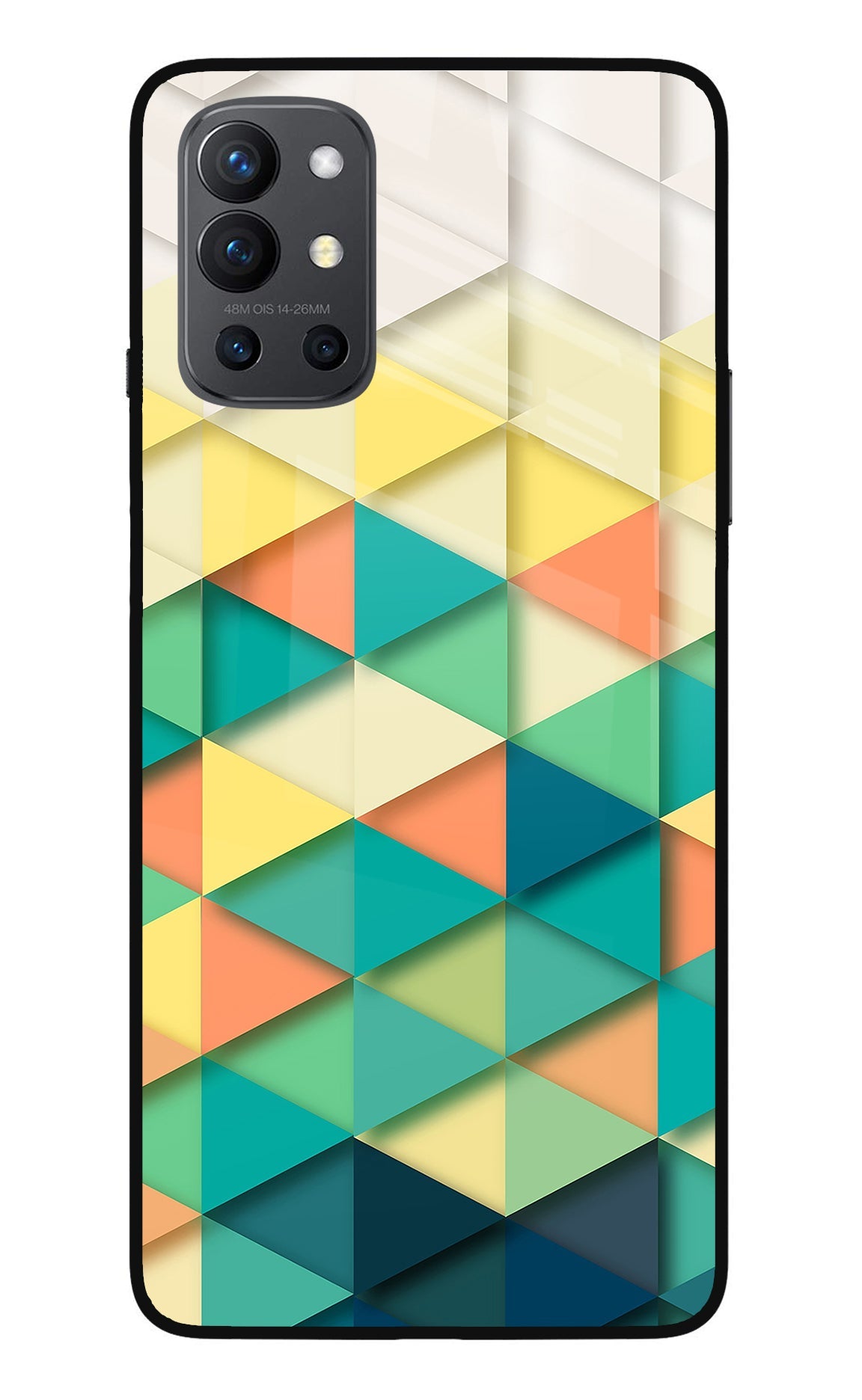 Abstract Oneplus 9R Glass Case