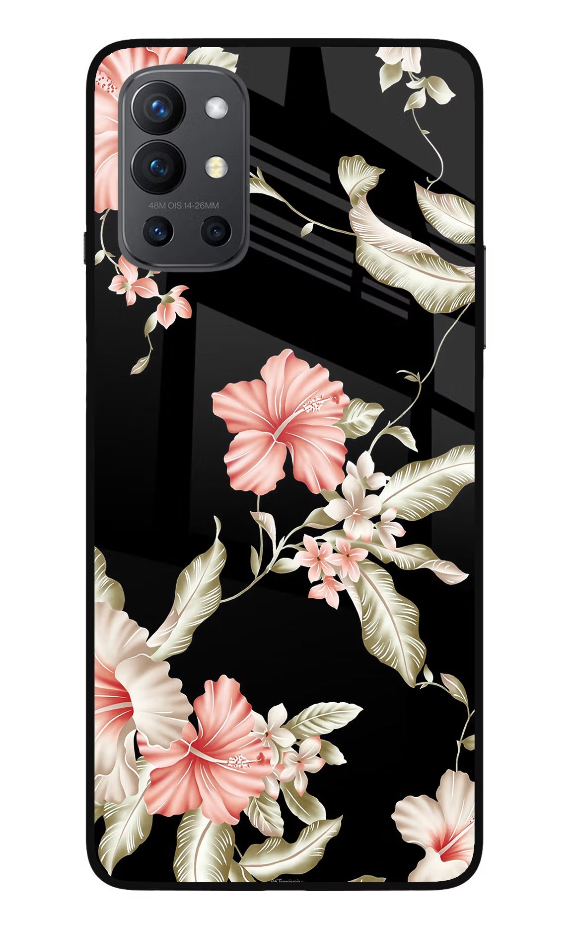 Flowers Oneplus 9R Glass Case Back Cover by Casekaro