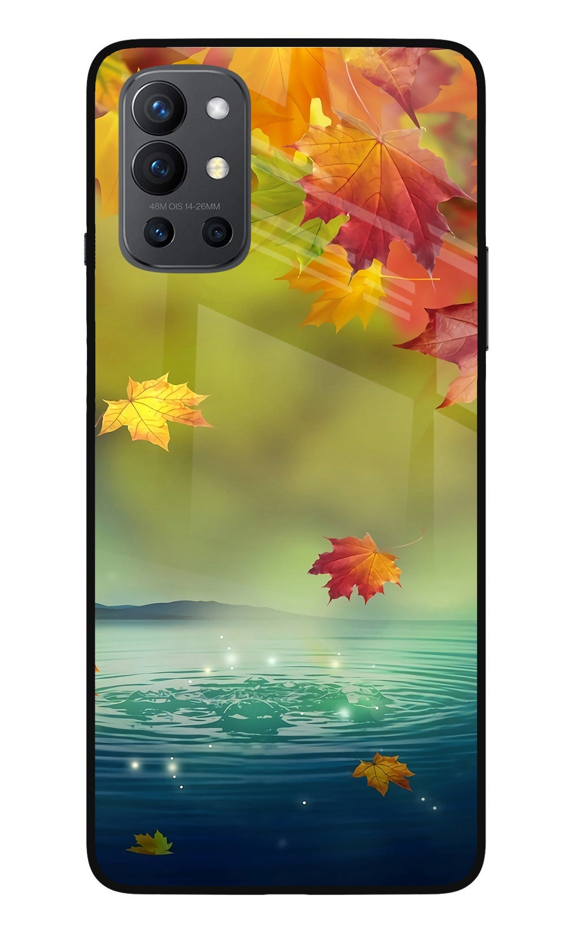 Flowers Oneplus 9R Glass Case