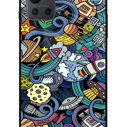 Space Abstract Oneplus 9R Glass Case