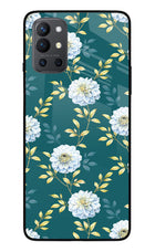 Flowers Oneplus 9R Glass Case