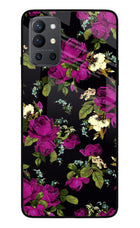 Flowers Oneplus 9R Glass Case