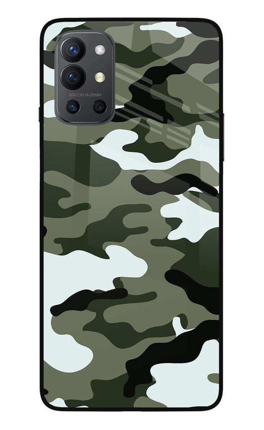 Camouflage Oneplus 9R Glass Case