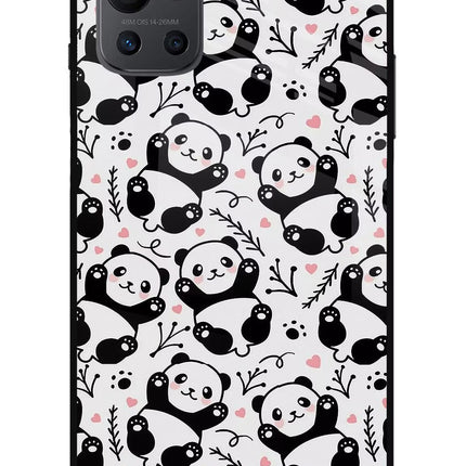 Cute Panda Oneplus 9R Glass Case