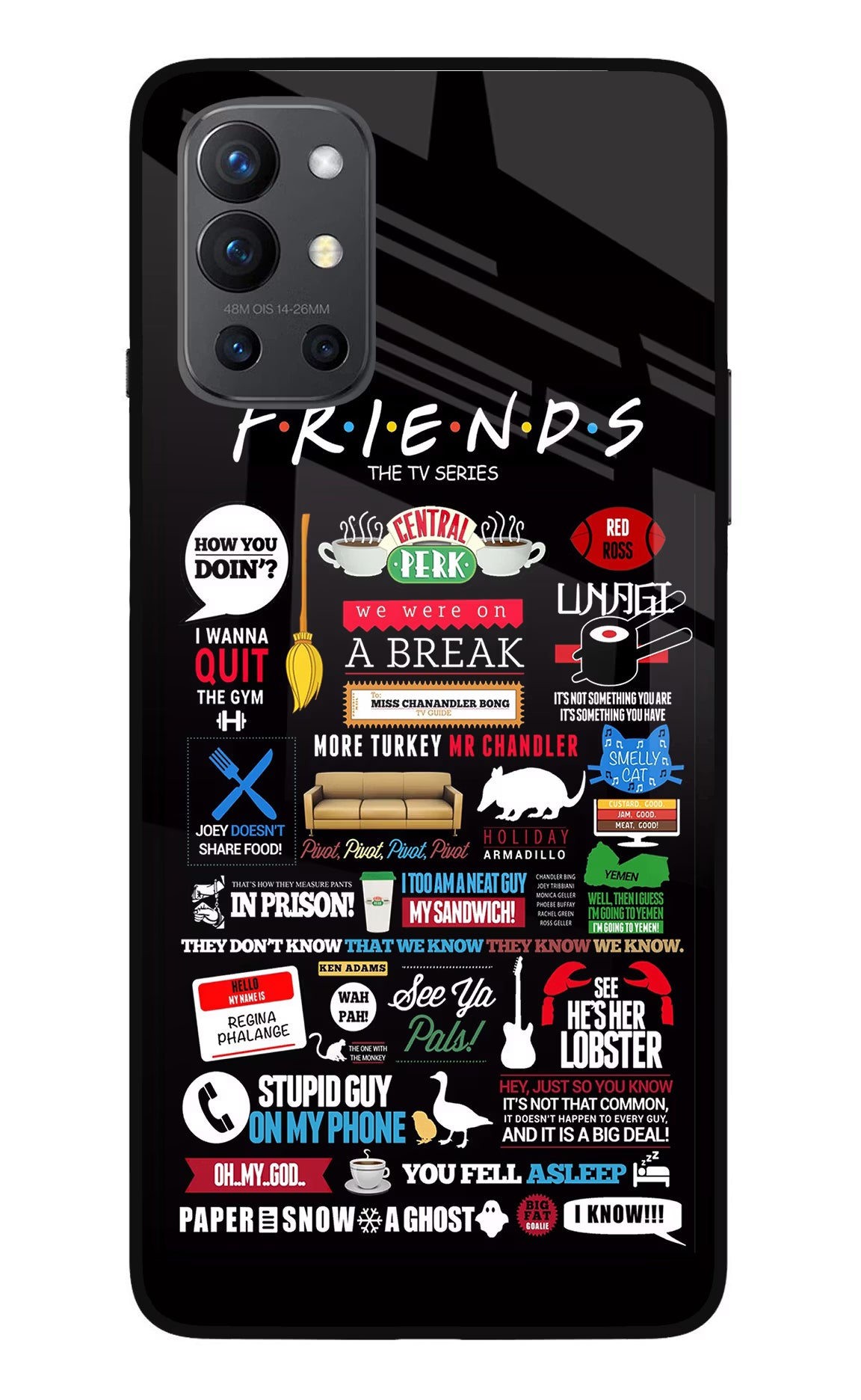 FRIENDS Oneplus 9R Glass Case