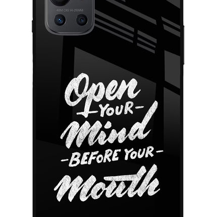 Open Your Mind Before Your Mouth Oneplus 9R Glass Case