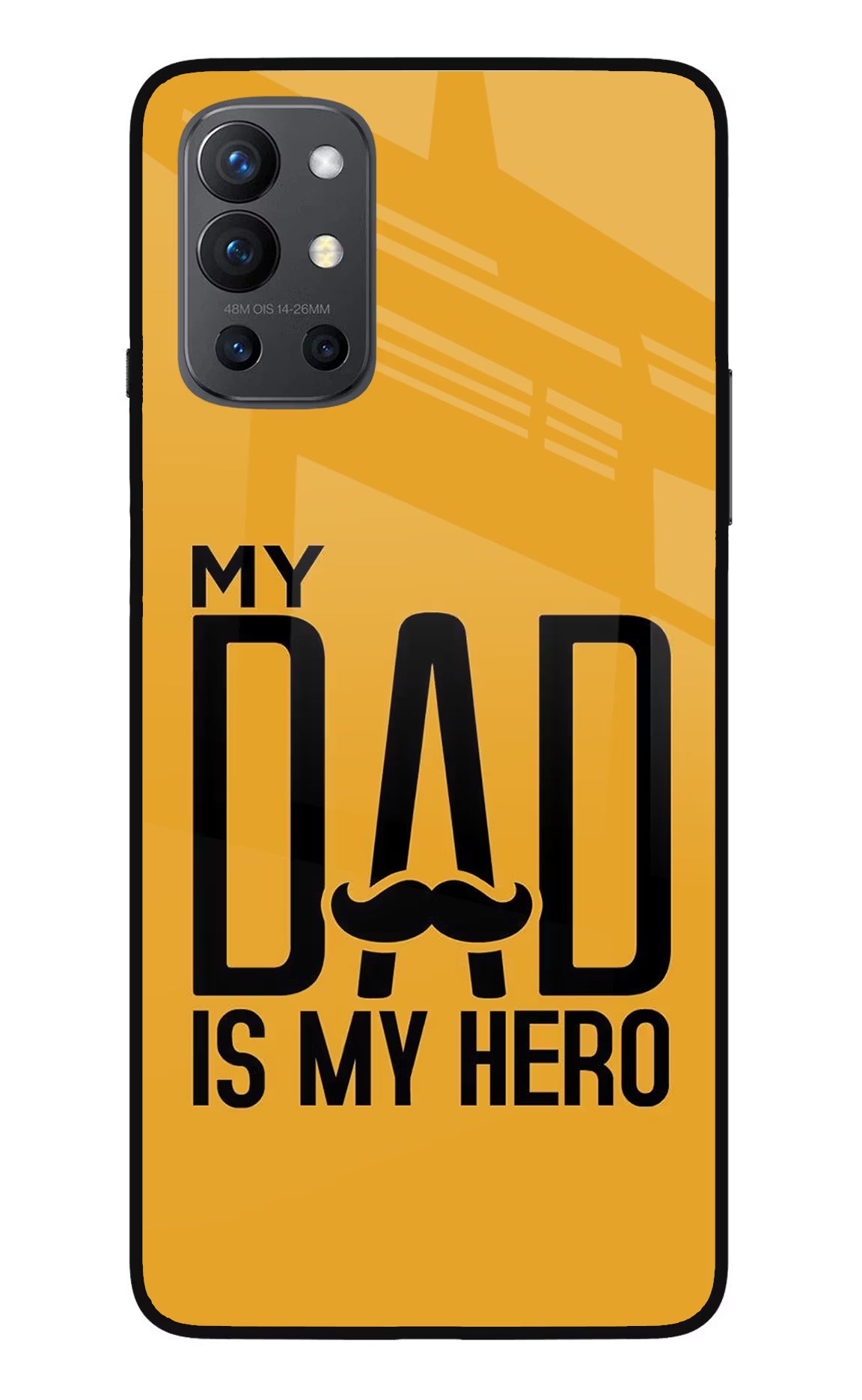 My Dad Is My Hero Oneplus 9R Glass Case Back Cover by Casekaro