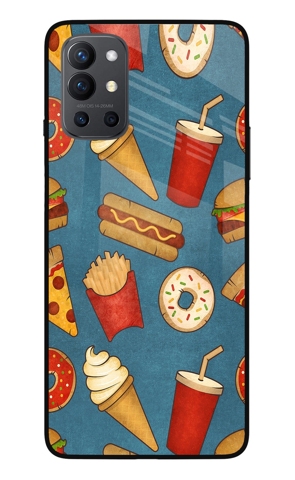 Foodie Oneplus 9R Glass Case