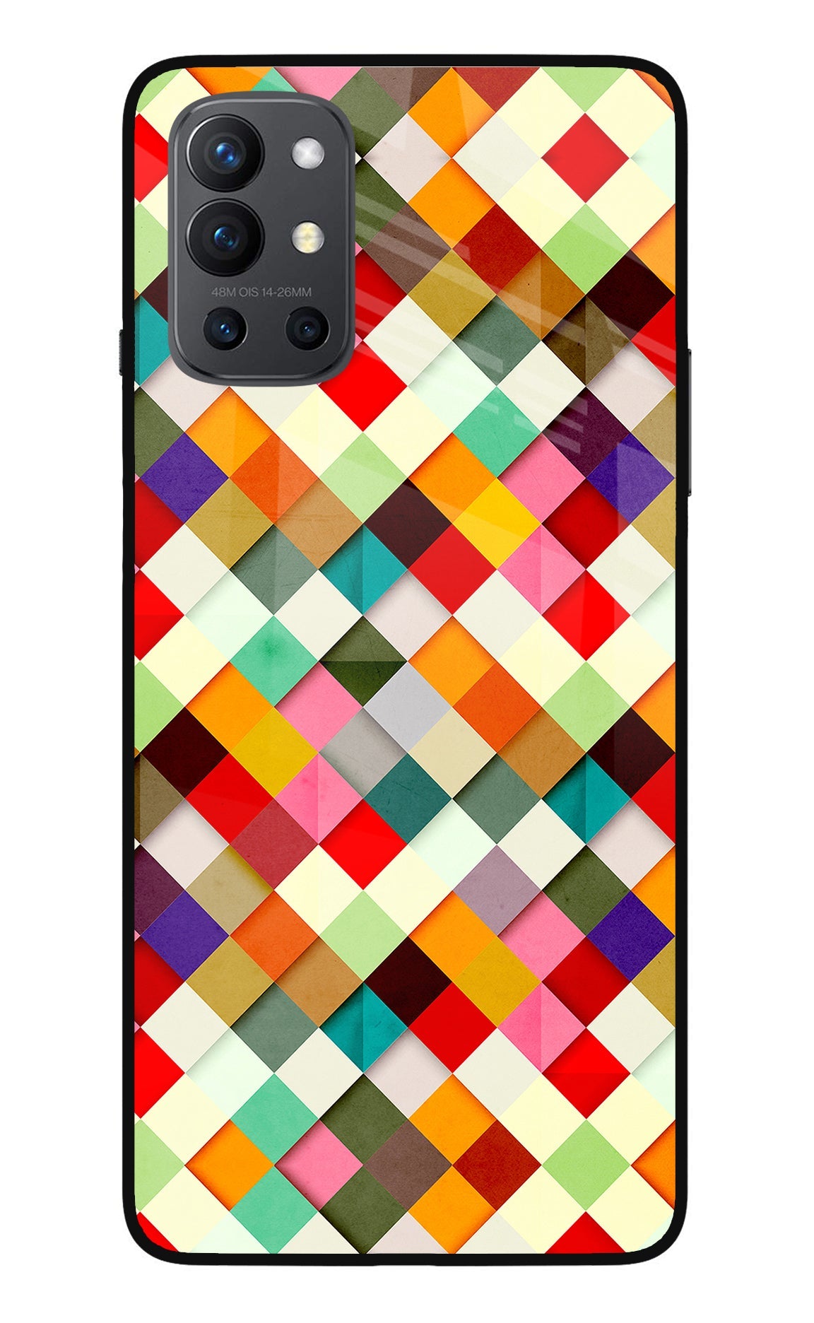 Geometric Abstract Colorful Oneplus 9R Back Cover