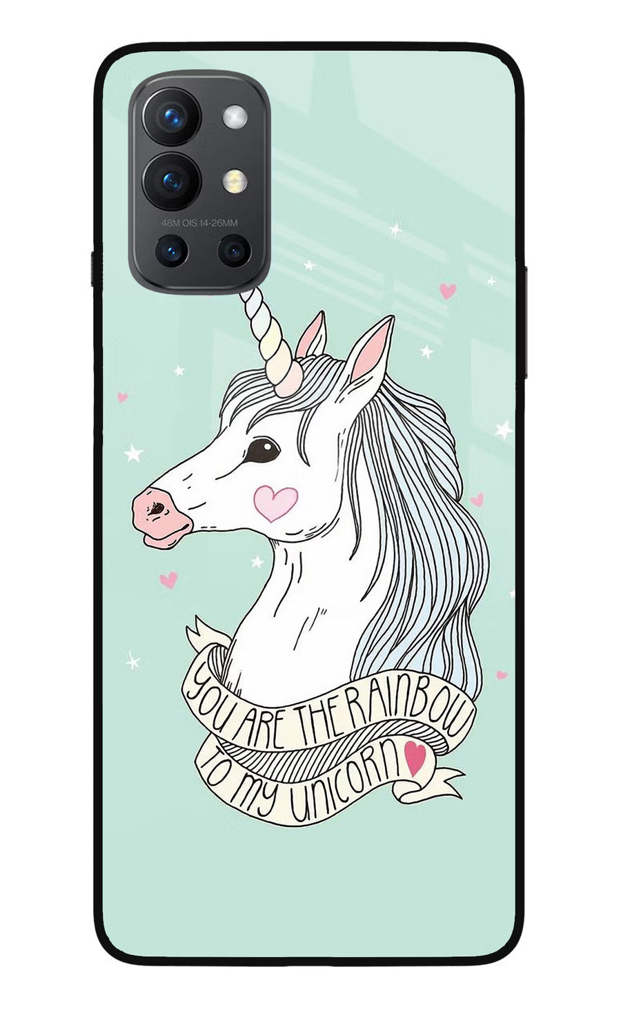 Unicorn Wallpaper Oneplus 9R Back Cover, Glass case