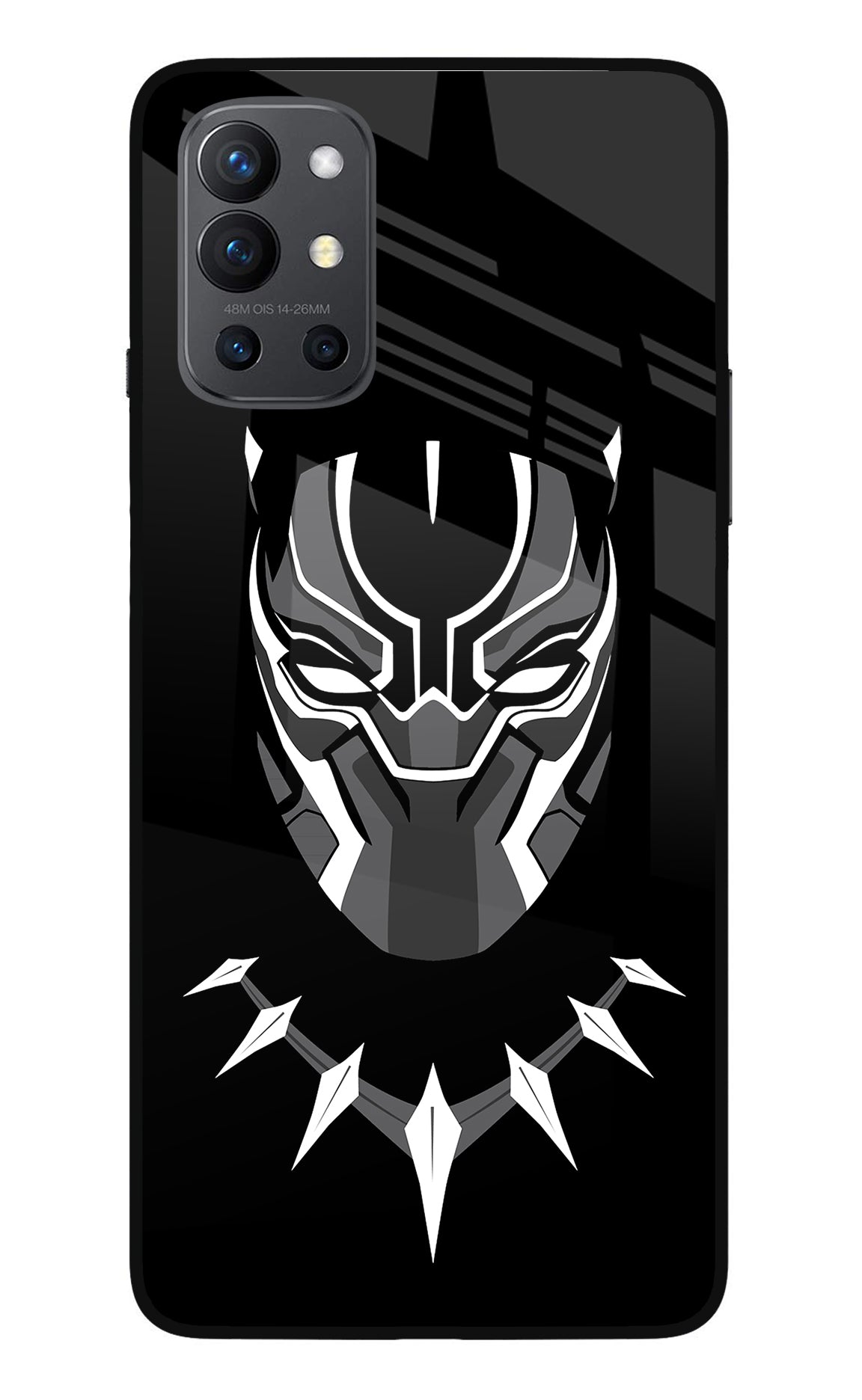 Black Panther Oneplus 9R Glass Case