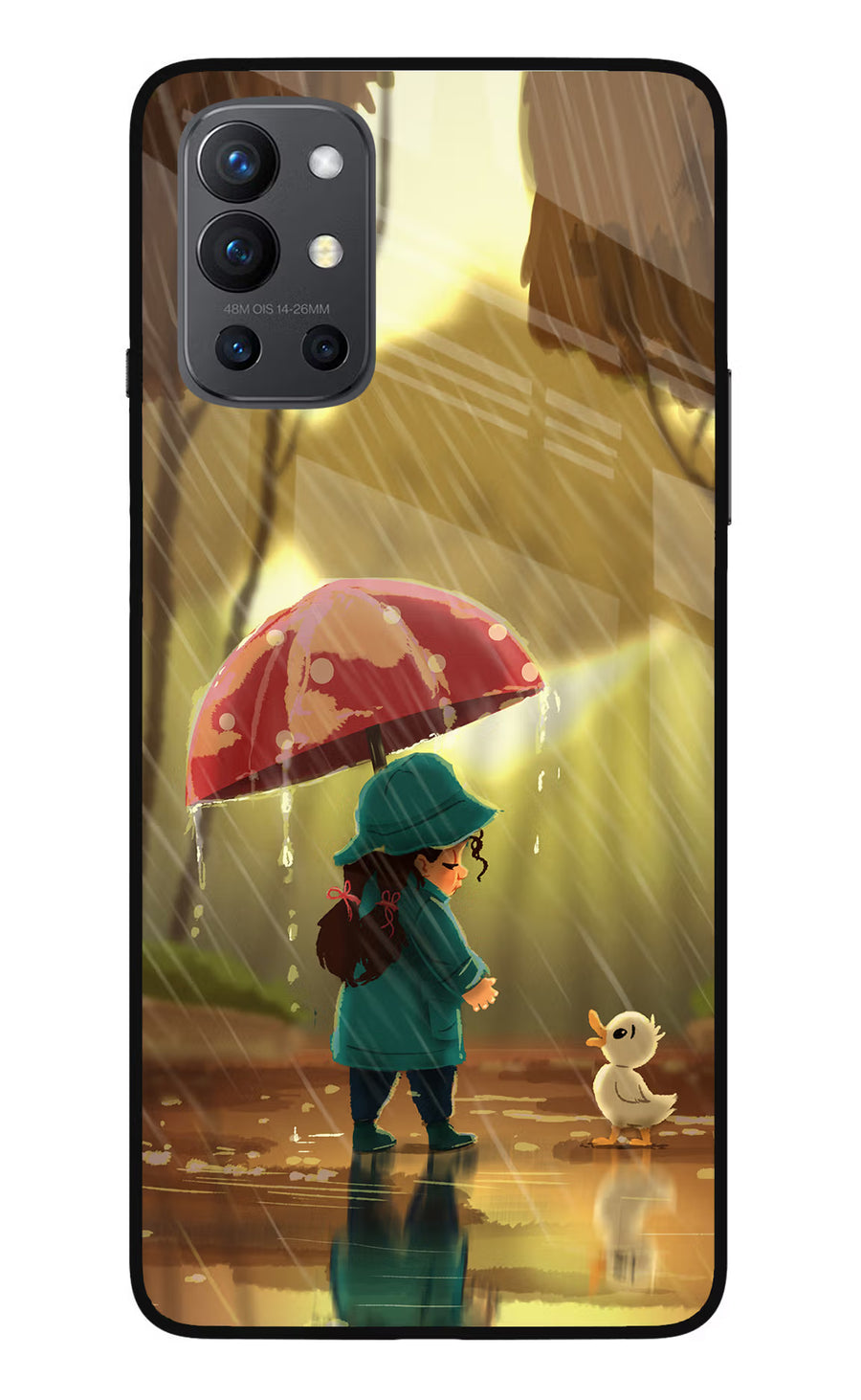 Rainy Day Oneplus 9R Back Cover, Glass case