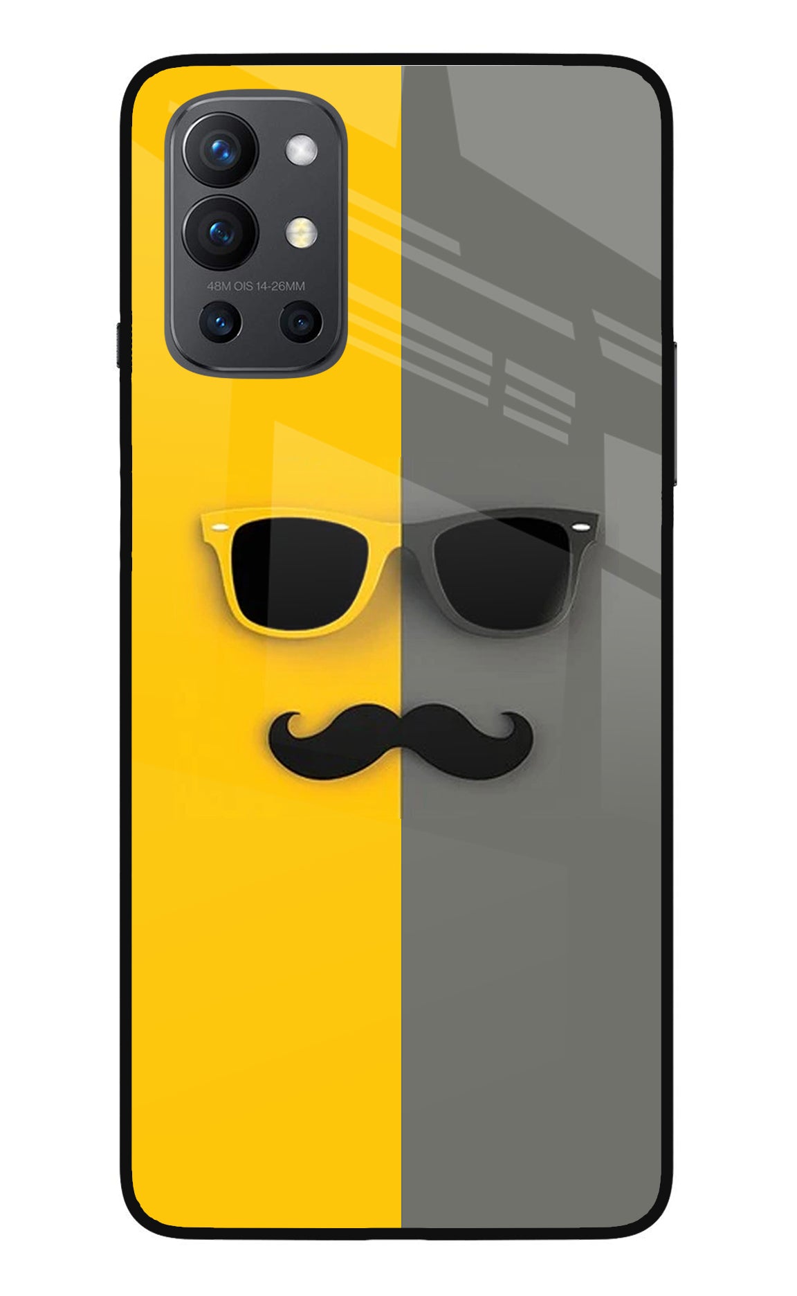 Sunglasses with Mustache Oneplus 9R Back Cover